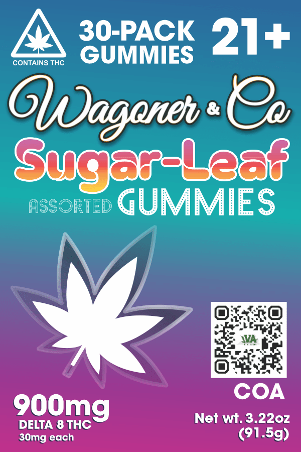 Wagoner & Co - Sugar Leaf Gummies - 30mg D8 each - 30 Pack